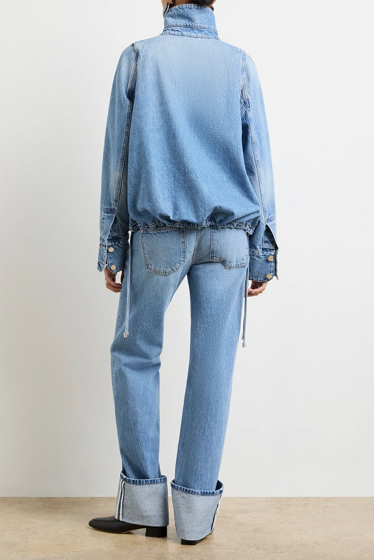 The Harper Balloon Jacket in Vintage Wash Denim - Image 5