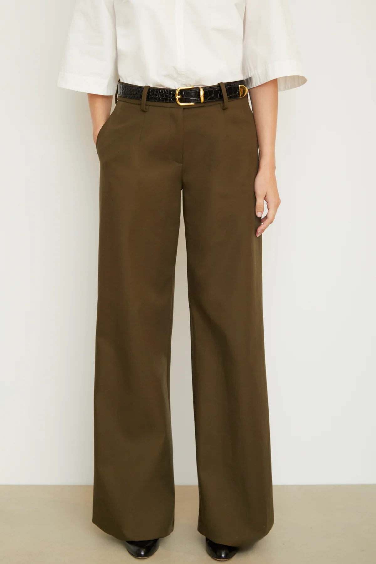The Tenley Trouser in Olive - Image 4